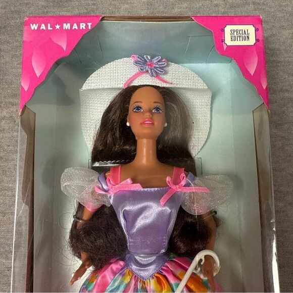 Vintage 1995 Mattel Sweet Magnolia Barbie Doll Walmart Special Edition Brunette - Picture 2 of 8